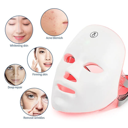 GlowMask Pro – Masque LED 7 Couleurs pour une Peau Radieuse